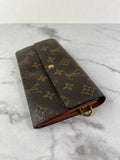 LOUIS VUITTON Monogram Sarah Wallet (with crossbody chain)