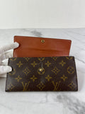 LOUIS VUITTON Monogram Sarah Wallet (with crossbody chain)