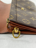 LOUIS VUITTON Monogram Sarah Wallet (with crossbody chain)