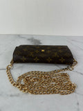 LOUIS VUITTON Monogram Sarah Wallet (with crossbody chain)