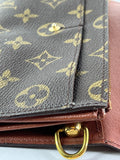 LOUIS VUITTON Monogram Sarah Wallet (with crossbody chain)