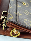 LOUIS VUITTON Monogram Sarah Wallet (with crossbody chain)