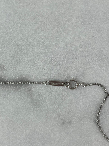 Tiffany Hearts Platinum Diamond Mini Pendant Necklace