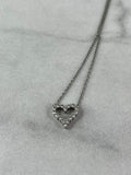 Tiffany Hearts Platinum Diamond Mini Pendant Necklace