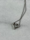 Tiffany Hearts Platinum Diamond Mini Pendant Necklace
