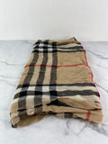 BURBERRY Fringed checked wool scarf