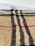 BURBERRY Fringed checked wool scarf