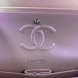 CHANEL Lambskin Iridescent Rose Pink Quilted Small Double Flap Bag