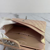 CHANEL Lambskin Iridescent Rose Pink Quilted Small Double Flap Bag