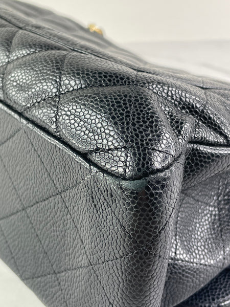 CHANEL Black Caviar Classic Jumbo Double Flap Bag