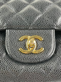 CHANEL Black Caviar Classic Jumbo Double Flap Bag
