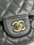 CHANEL Black Caviar Classic Jumbo Double Flap Bag