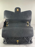 CHANEL Black Caviar Classic Jumbo Double Flap Bag