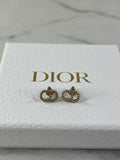 Christian Dior Clair D Lune Earrings Gold-Finish Metal and Sparkling Crystals