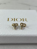 Christian Dior Clair D Lune Earrings Gold-Finish Metal and Sparkling Crystals