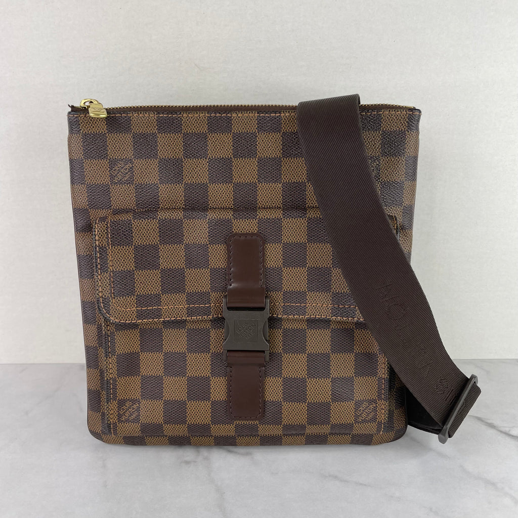 Used Louis Vuitton Pochette Melville Damier Ebene Brw/Pvc/Brown N51127 Bag