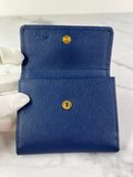 PRADA Saffiano Metal Bluette Wallet