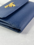 PRADA Saffiano Metal Bluette Wallet