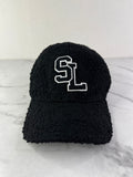 Saint Laurent Unisex SL Black Bouclé Tweed Wool Baseball Cap