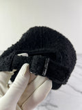 Saint Laurent Unisex SL Black Bouclé Tweed Wool Baseball Cap