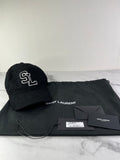 Saint Laurent Unisex SL Black Bouclé Tweed Wool Baseball Cap