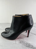 Christian Louboutin Black Leather Belle Ankle Boots Size 41