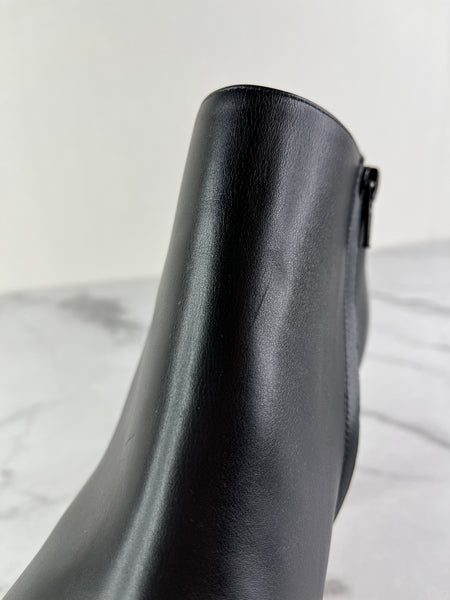 Christian Louboutin Black Leather Belle Ankle Boots Size 41
