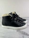 Hermes Black Ecru Calfskin Woolskin Daydream Sneakers Size 37.5