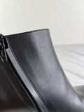 Christian Louboutin Black Leather Belle Ankle Boots Size 41