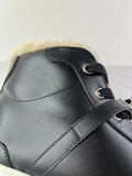 Hermes Black Ecru Calfskin Woolskin Daydream Sneakers Size 37.5