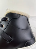 Hermes Black Ecru Calfskin Woolskin Daydream Sneakers Size 37.5