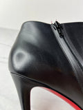 Christian Louboutin Black Leather Belle Ankle Boots Size 41