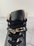 Hermes Black Ecru Calfskin Woolskin Daydream Sneakers Size 37.5
