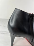 Christian Louboutin Black Leather Belle Ankle Boots Size 41