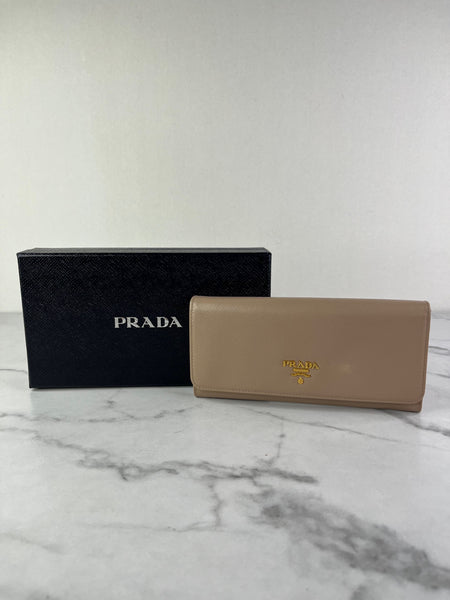 PRADA Cammeo Large Saffiano Leather Wallet