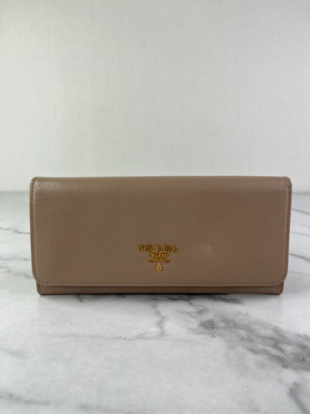 PRADA Cammeo Large Saffiano Leather Wallet