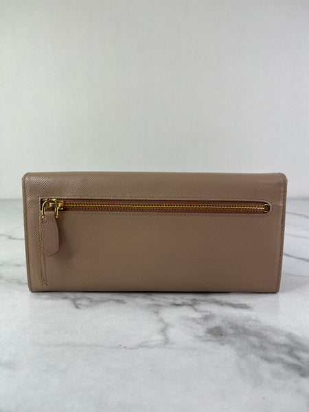 PRADA Cammeo Large Saffiano Leather Wallet