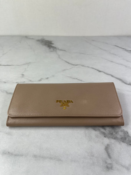 PRADA Cammeo Large Saffiano Leather Wallet