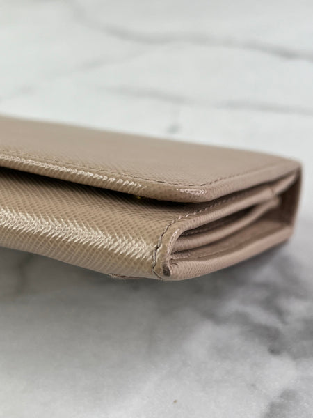 PRADA Cammeo Large Saffiano Leather Wallet