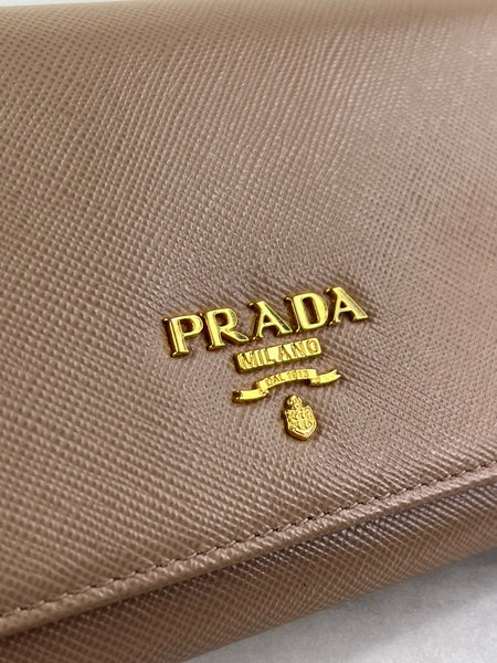 PRADA Cammeo Large Saffiano Leather Wallet