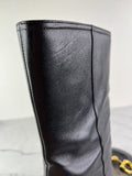 GUCCI Black Leather Horsebit ankle boots Size 40
