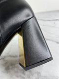 GUCCI Black Leather Horsebit ankle boots Size 40