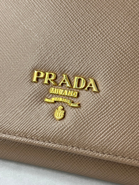 PRADA Cammeo Large Saffiano Leather Wallet