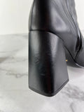 GUCCI Black Leather Horsebit ankle boots Size 40