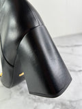 GUCCI Black Leather Horsebit ankle boots Size 40