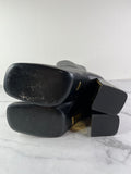 GUCCI Black Leather Horsebit ankle boots Size 40