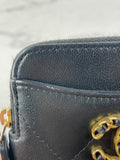 CHANEL Black Lambskin Quilted 19 Zip Card Holder Wallet