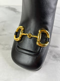 GUCCI Black Leather Horsebit ankle boots Size 40