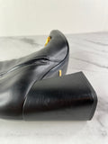 GUCCI Black Leather Horsebit ankle boots Size 40