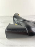GUCCI Black Leather Horsebit ankle boots Size 40